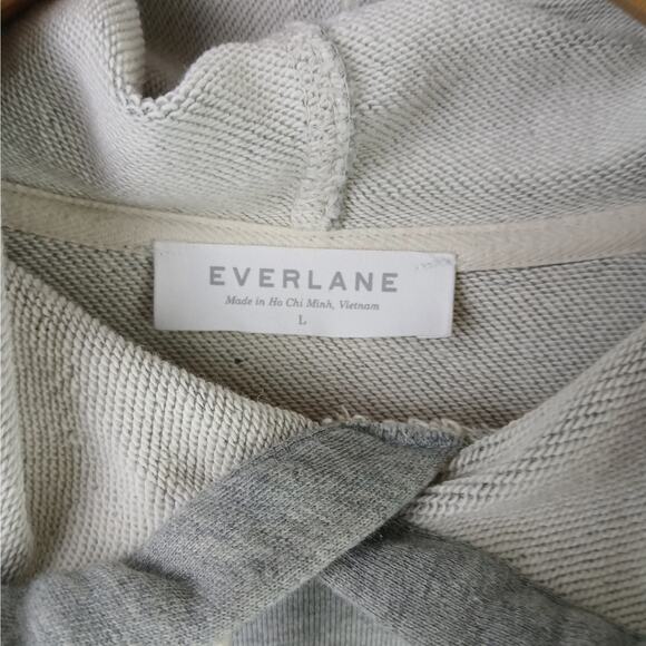 Everlane SZ L 100% Human Gray Cropped Hoodie - Picture 4 of 7